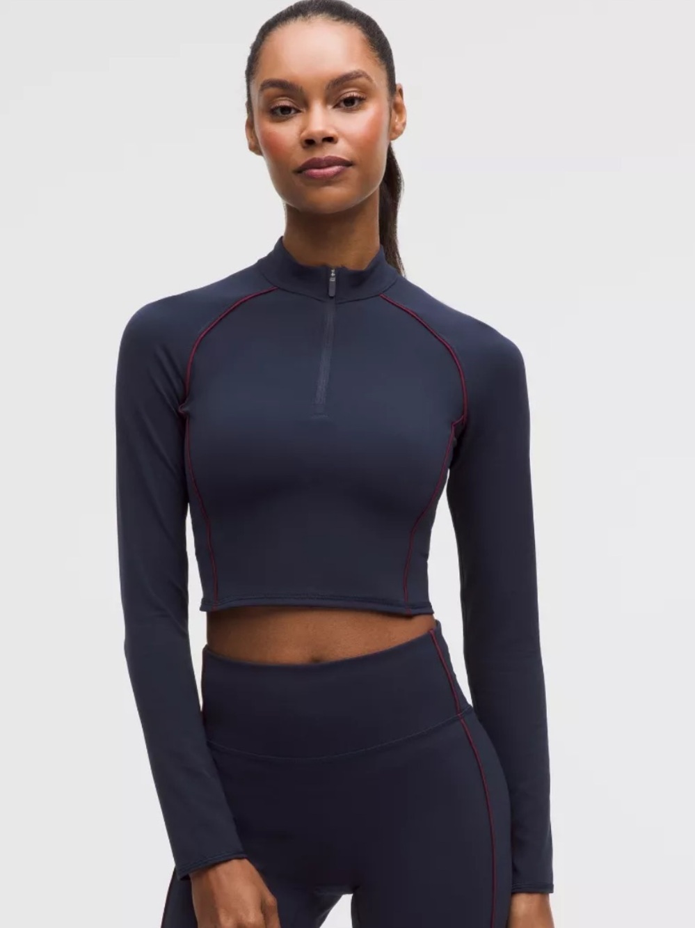 lululemon Wunder Train Long-Sleeve Cropped  Half Zip